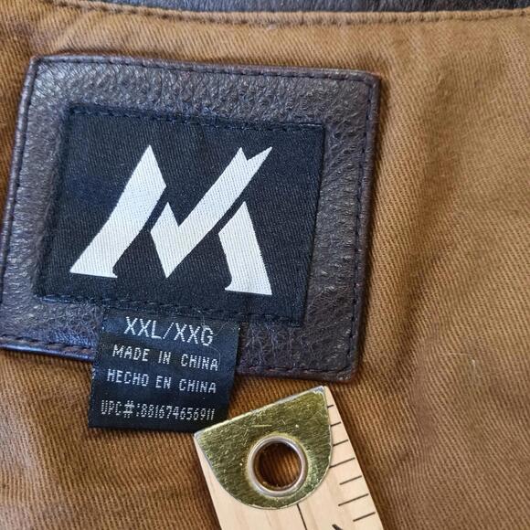 Vtg G-lll G3 Apparel M Brand Men's Leather Jacket Brown Sz 2XL Soft Y2K Hipster - Picture 3 of 16